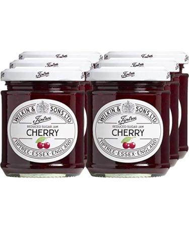 Wilkin & Sons Tiptree Cherry Reduced Sugar Jam / 6 x 200g jars/Vegetarian Vegan Coeliac friendly/Gluten-Free/Made in the UK