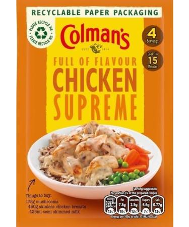Colman's Chicken Supreme Recipe Mix 38g - Pack of 6 - Buy Online on SooperMarket.com