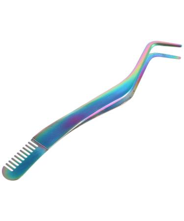 Beavorty Eyelash Tweezers with Comb first aid tweezers eyelashes tweezer lashes tweezers eyebrow tweezers eyelash applicator tool coin tweezers lash tweezers comb lash extension tweezer