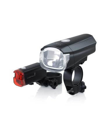 Luxtra bicycle lamps set battery operations 40 lux eco stvzo compatible bicycle light with front light and rear light - bike light - bicycle accessories - bicycle light set