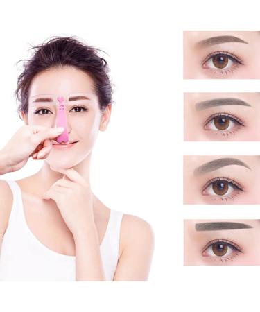 Eyebrows Grooming Stencil Kit Brow Stencils Eyebrow Makeup 4PCS/SET Shaping Templates Reusable Eyebrow Drawing Guide Card Brow Shaping Template DIY Makeup Tools - Buy Online on SooperMarket.com