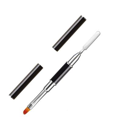 Kalolary Nail Brushes Gel Dual Poly UV Gel Nail Brush Dual-Ended Poly UV Gel Nail Brush Coloring Rod Manicure Nail Tool Black