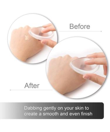Shop Washable Silicone Sponge Jelly Applicator - 2PCS Purple for Cream Gel Foundation | Best Beauty Makeup Tools - Buy Online on SooperMarket.com