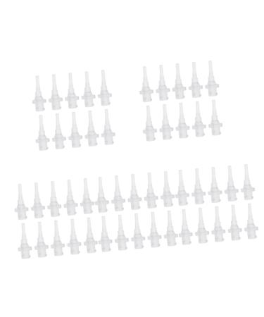 Healvian 50 Pcs Ear Washer Nozzle Spray Bottle Nozzle Cleaning Tool Ear Cleaning Tool Ear Wax Removal Tool Ear Syringe Replacement Tips Nozzle Ear Washer Bottle System Ear Cleaning Tools Pp Whitex5pcs 2.8X1.1X1.1CMx5pcs
