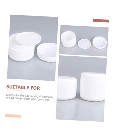 FRCOLOR 20 Pcs Cosmetic Lotion Bottles & Makeup Brushes - Portable Cream Boxes for Travel - Multifunctional White Ointment Containers - Buy Online on SooperMarket.com