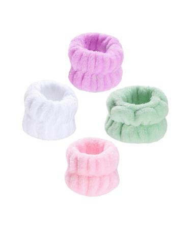 Healeved 8 Pairs Wristband Elastic Wrist Band Cleaning Beauty Headbands Facial Makeup Headband Face Towel Skincare Wrist Washband Towel Headband Wrist Wash Band Sweatband Spa Miss Plush