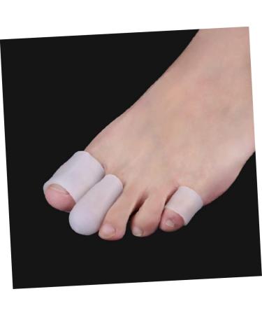 PLAFOPE 10pcs Silicone Toe Covers & Separators - Big Toe Protectors for Men - Mild White - 3x2.5cm - Buy Online on SooperMarket.com