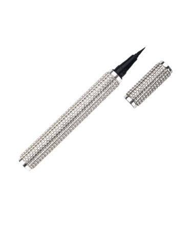 BELLIFFY Liquid Eyeliner Girl Eye Makeup Accessory Girl Eyeliner Makeup Pen Gel Pu Sticker Drill Silver