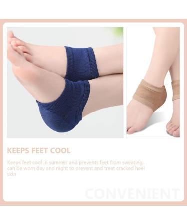 minkissy 2 Pairs Moisturizing Heel Socks Open Toe Socks Cracked Gel Heel Protector Toeless Spa Socks Heel Repair Socks Footcare for Dry Hard Cracked Skin B - Buy Online on SooperMarket.com