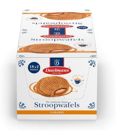 Daelmans Stroopwafels - Caramel Wafers - 78 g x 18 in a Box - Authentic Dutch Caramel Waffle - Stroopwaffels - Buy Online on SooperMarket.com
