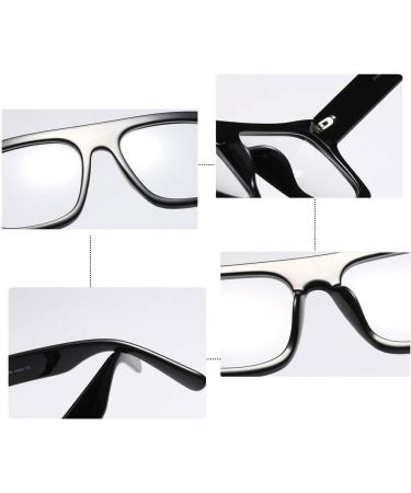 Jurchio Unisex Classic Vintage Space Glasses | Clear Lens Frames for Men & Women | Includes Glasses Case - Buy Online on SooperMarket.com