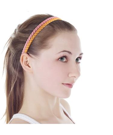 Pack of 12 Thin Hair Bands for Girls & Women - Yazon Model 2 Plastic with Teeth Narrow | International Shipping Available - Buy Online on SooperMarket.com