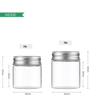 Buy Tianzd 12-Piece 20ml Transparent Plastic Cream Cans with Silver Lids & 6 Spatulas - Ideal Cosmetic Containers for International Shipping - Buy Online on SooperMarket.com