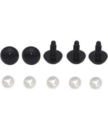 50pcs 15mm Black Plastic Safety Eyes with Washers for Dolls, Puppets, Plush Animals - DIY Craft Supplies - Buy Online on SooperMarket.com