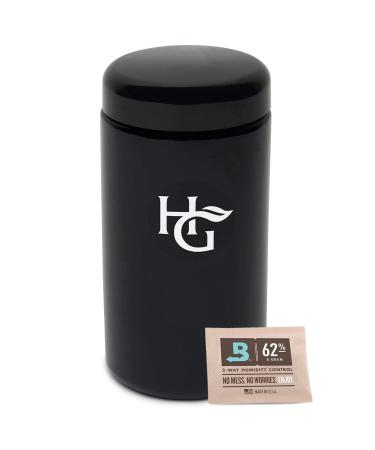 Herb Guard - 1 Oz Airtight Jar and Smell Proof Container (500 ml) Comes with Humidity Pack to Keep Goods Fresh for Months