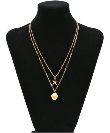 Yalice Layered Starfish Necklace - Boho Shell Jewelry for Women & Girls | Gold International Shipping - Buy Online on SooperMarket.com