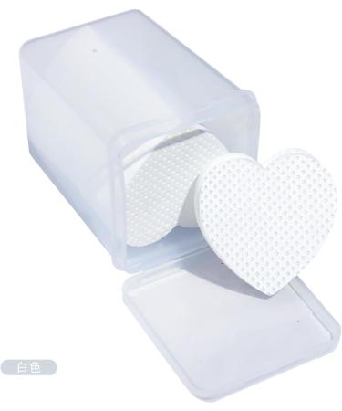 Buy 200 Pcs Heart Shape Eyelash Glue Cleaning Cotton Pads White Fabric Wipes for Nail Polish & Makeup Removal (4.8x4.8cm - Buy Online on SooperMarket.com