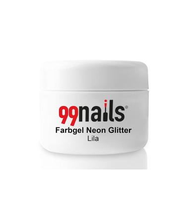99Nails Color Gel Neon Glitter - Purple 5ml | Vibrant UV Nail Art Gel for International Shipping - Buy Online on SooperMarket.com