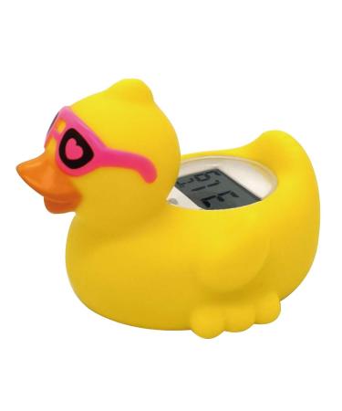 Digital Bath Thermometer Room Thermometer BPA Free Waterproof Floating Baby Toy Duck (pink)