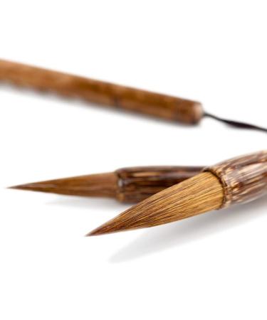 Shanlian Hubi Fine Chinese Calligraphy Brush Set - Pure Wolf Hair - Ideal for Watercolor, Kanji, Drawing - Beginner Sumi Brush Set - Buy Online on SooperMarket.com