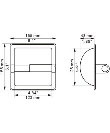 Recessed Toilet Paper Holder Wall Toilet Paper Holder Brushed Nickel Recessed Toilet Tissue Holder Includes Rear Mounting Bracket Black - Buy Online on SooperMarket.com