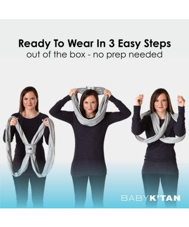 Baby K'tan Breeze Black Small Baby Wrap Carrier - Infant & Child Sling for Newborns up to 35 lbs - No Tying or Rings - Easy Babywearing for Parents - Size Small - Buy Online on SooperMarket.com