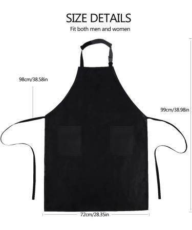Homsolver Waterproof Rubber Vinyl Apron 2-Pack | Chemical-Resistant Adjustable Butcher Aprons for Dishwashers - International Shipping - Buy Online on SooperMarket.com