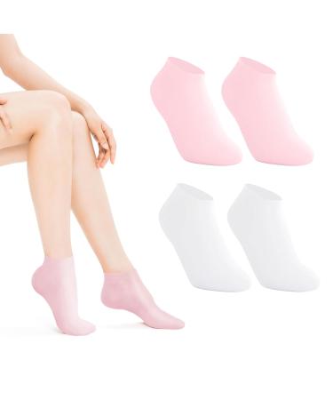 HDKAJL 2 Pairs Silicone Moisturising Socks Silicone Feet Moisturiser Meia de Silicone Silicone Socks for Women Suitable for Foot Peel Mask Athletes Foot Treatment Preventing Nutrient Loss