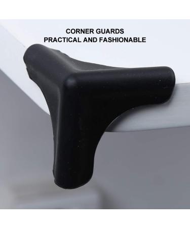 Edge Corner Protectors Guards Silicone Smooth Soft Children Safety Cushions Triangle Shape for Wood Glass Steel Ceramics Surface 4Pcs Black - Buy Online on SooperMarket.com