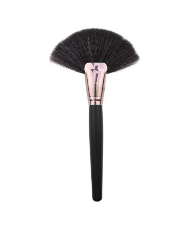 Glamza Face Makeup Fan Brush Large Black/Gold