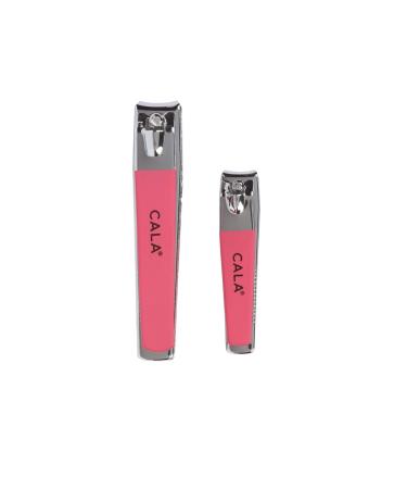 Cala Soft touch coral nail clipper duo