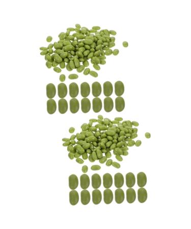 HOMSFOU 2 Packs Simulated Green Beans Artificial Vegetables Props Faux Soybean Simulated Bean Model Dollhouse Food Miniature Gourmet Nuts Photo Props Food Play Pvc Accessories Greenx2pcs 1.6X1CMx2pcs