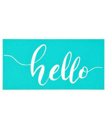 YeulionCraft Self-Adhesive Silk Screen Printing Stencil Letters Phrase Pattern Reusable Sign Stencils for Painting on Wood Making DIY Decoration  Hello