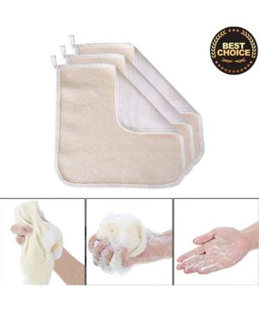 4 Pack Exfoliating Wash Cloth Towel Set for Skin Care - Soft-Weave Scrub Towel for Shower Scrubber & Dead Skin Removal - Buy Online on SooperMarket.com