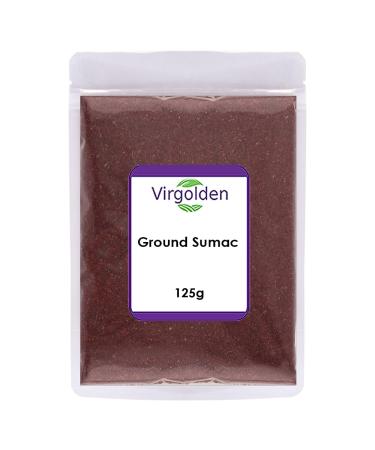 Ground Sumac 125g by Virgolden - Ground Turkish Sumac a 100% Natural Vinegar Tree Spice Premium Sumac Powder