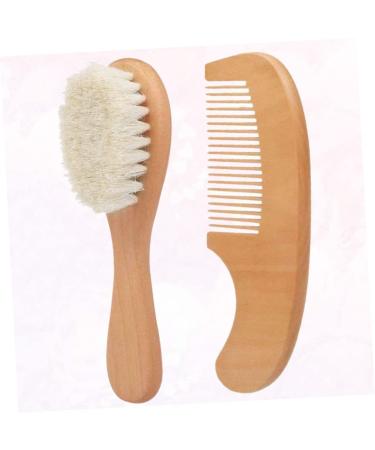 Healeved 2pcs Toddler Baby Brushes for Hair - Baby Gift Set with Wooden Comb and Bath Brush - Baby Grooming Essentials - Buy Online on SooperMarket.com