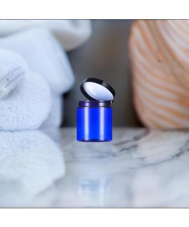 1 oz Cobalt Blue PET Plastic Jars with Black Lids (6 Pack) + Travel Bag - Durable Stylish & Ideal for International Shipping - Buy Online on SooperMarket.com