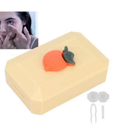 Buy Orange Contact Lens Case with Tweezers & Applicator Stick - International Shipping Available - Buy Online on SooperMarket.com