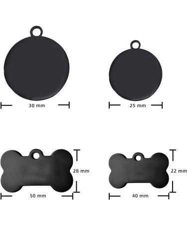 ID Tag Small Large Personalised ID Tag for Pet Dog Doggy Cat Kitten Kitty Puppy Engraved Dog ID Tag (Silver Bone) - Buy Online on SooperMarket.com