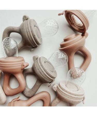 Norajoh Baby Food Fruit Feeder Pacifier | BPA Free Silicone Teether (Chai Tea) - Buy Online on SooperMarket.com