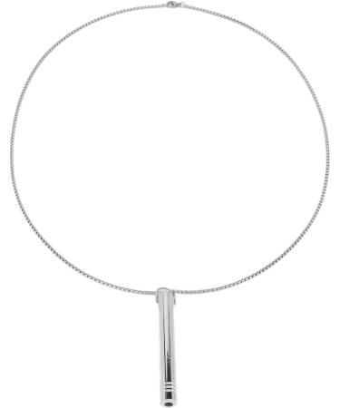 Stress Relief Mindful Necklace Increase Lung Volume Reduce Anxiety Mindful Breathing Necklace Skin Friendly for Men for Daily Wear (Steel Color) - Buy Online on SooperMarket.com