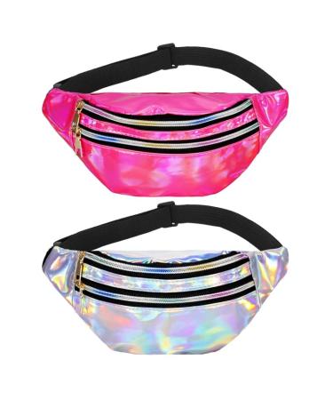 Heyu -Lotus 2 pieces of nosebag women belt bag sport waterproof hip pocket adjustable belt hip pocket for women outdoor sports - Women Waist pack multicolored