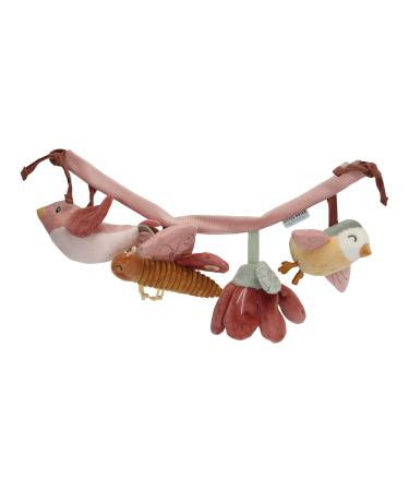 Little Dutch 8711 Fabric Stroller Chain Toy for Baby Car Seat - Flowers & Butterflies