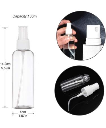 Hanyousheng Spray Bottle Plastic Refillable Spray Bottle 4 PCS 100ml/3.38oz Atomiser Spray Bottle Transparent Fine Mist Spray Bottle Spray Bottle Set for Cleaning Perfume with 2 Pieces Funnel 4*100ml - Buy Online on SooperMarket.com