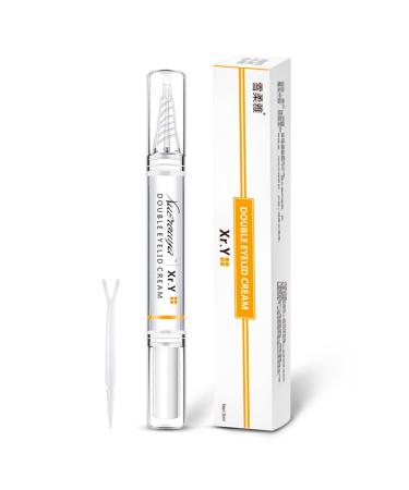 5ML Double Eyelid Glue Cream Long-Acting Invisible Double Eyelid Styling Cream No Stimulation Formula Waterproof Natural Daily Eyelid Glud for Hooded Eyes