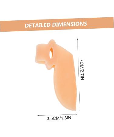 Orthopedic Toe Separator & Thumb Protector - 4 Pairs | Silicone Bunion & Hammer Toe Spacers for Foot Care - Skin Color 7x3.5cm - Buy Online on SooperMarket.com