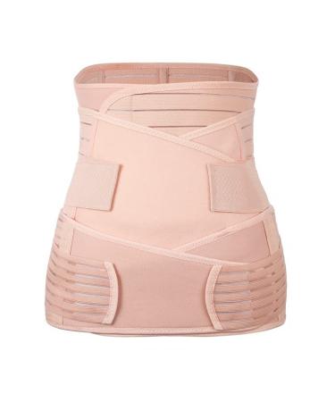 BIONICORE 3-in-1 Postpartum Belly Band Wrap | Abdominal Binder Support Belt | Pregnancy Recovery C-Section Body Shaper (Pink M) - Buy Online on SooperMarket.com