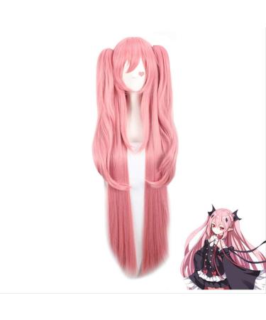 Anime Long Straight Krul Tepes Wig Owari no Seraph Of The End Synthetic Hair Anime Cosplay Wig Ponytail Wigs