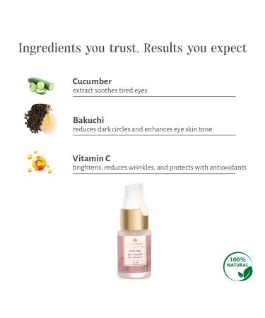 Shankara Anti-Age Eye Cream for Men & Women | Hydrating Formula with Roses Cucumber & Jojoba Oil - Reduce Wrinkles & Dark Circles (15ml - Buy Online on SooperMarket.com
