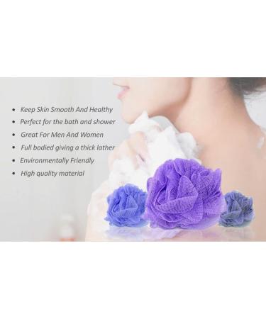 Loofah Lord 20-Pack Full Bodied Quality Bath/Shower Sponge Poufs - Assorted Colors | Wholesale Bulk Lot - Buy Online on SooperMarket.com